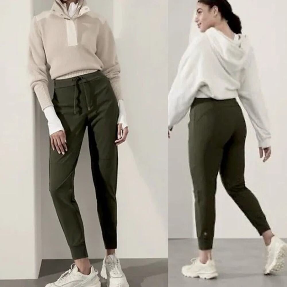 Athleta Headlands Hybrid Trek Mid Rise Jogger Beige size 4 - Picture 7 of 7